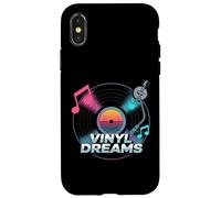 Vinyl Dreams Retro Record Player Sunset Music Case for iPhone X/XS