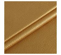 Vinyl Faux Leather Fabric Cotton Back for Hand Crafts DIY Tooling Crafting Wallet Making Square 1.2mm Thick 54.3" Wide by The Yard(Gold,1.38x1m)