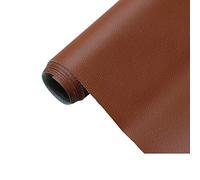Vinyl Faux Leather Fabric Cotton Back for Hand Crafts DIY Tooling Sewing Crafting Wallet Making Square 0.59mm Thick 63" Wide By The Yard(Light Coffee,1.6x7m)