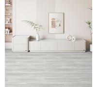 Vinyl Flooring Self Adhesive Floor Plank Tile Peel and Stick Stick on Floor Tiles Wood Effect Waterproof for Bathroom Kitchen White Wooden Flooring 15X90cm 40pcs (5.4m²)