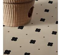 Vinyl Flooring Self Adhesive Floor Tiles Sticker Peel and Stick Vinyl Flooring Planks for Kitchen Living Room and Bathroom Floor, Milk White and Black