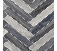 VINYL FLOORING UK 790D Venice Tile Grey Stone Effect Anti-Slip Vinyl Flooring For Kitchen, Bathroom, 2.3mm Thick Foam Backed Vinyl Sheet-5m(16'4") X 3m(9'9")-15m²