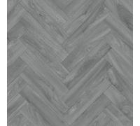 VINYL FLOORING UK Anchor Herringbone Grey Wood Effect Anti-Slip Vinyl Flooring For Kitchen, Bathroom, Dinning Room, 1.9mm Thick Vinyl Sheet-1 X 3 mt