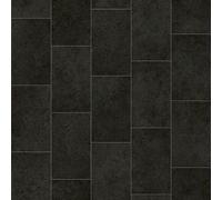 Vinyl Flooring UK Black Tile Effect 2.0mm Cushion Backed Vinyl Flooring Sheet | Size: 2000mm x 5000mm Vinyl Flooring UK Black 2000mm x 5000mm
