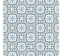 VINYL FLOORING UK Bradley 709M Blue Designer Effect Vinyl Flooring For Kitchen, Bathroom, 2.6mm Thick Textile Backed Vinyl Sheet-5m(16'4") X 4m(13'1")-20m²