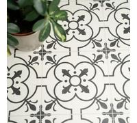VINYL FLOORING UK Cream Grey Designer Effect Anti-Slip Vinyl Flooring For LivingRoom, Hallways, Kitchen, 2.0mm Thick Textile Backing Vinyl Sheet, Waterproof Lino Flooring-2m(6'6") X 2m(6'6")-4m²