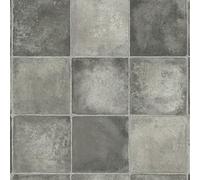 VINYL FLOORING UK Grey P1536 Stone Effect Vinyl Flooring For Living room, Hallway, Utility Room, Kitchen With R10 Rating & Cushion Backing Lino Flooring Sheet-1m(3'3") X 4m(13'1")-4m²