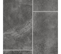 VINYL FLOORING UK Lara 8109 Grey Stone Effect Anti-Slip Vinyl Flooring For Kitchen, Bathroom, Dining Room, 2.5mm Thick Vinyl Sheet-2m(6'6") X 2m(6'6")-4m²