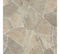 VINYL FLOORING UK Light Brown P1540 Designer Stone Effect Vinyl Flooring Linoleum Flooring For Living Room, Kitchen With Cushion Backing & 5 Year Warranty-1m(3'3") X 2m(6'6")-2m²