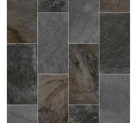 VINYL FLOORING UK Stone Effect Anti Slip Vinyl Flooring Roll Home Office Kitchen Bedroom Bathroom Lino Modern Design 2M 3M 4M Wide (1m(L) X 2m(W) (3'3"...