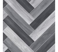 VINYL FLOORING UK Wood Effect Anti Slip Vinyl Flooring Roll Home Office Kitchen Bedroom Bathroom Lino Modern Design 2M 3M 4M Wide (1m(L) X 2m(W) (3'3" ...