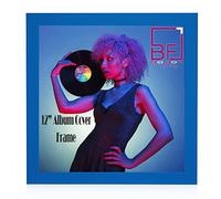 Vinyl Frame Wall Album Art Display Frame for LP 12" Record Cover Sleeve Black (Blue)
