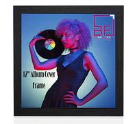 Vinyl Frame Wall Album Art Display Frame for LP 12" Record Cover Sleeve Black (Matt Black)