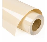 VINYL FROG Heat Transfer Vinyl Roll HTV Vinyl - 12"x12ft Cream Iron on Vinyl for T-Shirts, Heat Press Vinyl for DIY Craft Designs (Cream)