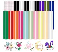VINYL FROG Permanent Adhesive Vinyl Bundle 20 Pack Glossy Vinyl Sheets