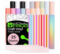 VINYL FROG Permanent Adhesive Vinyl Pack 12''x12'' 25 Sheets Glossy Vinyl