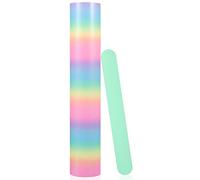 VINYL FROG Rainbow Permanent Vinyl Gradient Adhesive Vinyl Roll 12" x 5ft Craft Vinyl for DIY Decorations with a Silicone Slap Bracelets