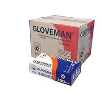 Vinyl Gloves - Powder Free, Non Latex and Clear, 1 Case (10 Boxes) - Medium