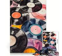 Vinyl Groove Journey Jigsaw 1000 Pieces for Teenagers Reasoning Skill Serene Escape Sharp Cut Thoughtful Gift (50x75cm)