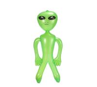 Vinyl Inflatable Alien, Green, 170CM | Standing Display Design, Alien Decoration, Extraterrestrial Figure, for Halloween, Parties, taverns