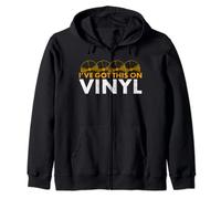 Vinyl I've Got This On Vinyl Retro Record Vintage Music Zip Hoodie