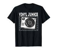 Vinyl Junkie Vintage Vinyl Record Player T-Shirt