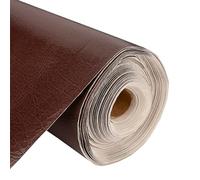 Vinyl Leatherette Fabric, Fire Retardant, Waterproof Upholstery Material, Faux Leather Sheets for Chairs, Bookbinding, 55 Inch Wide, Brown Fabric, 25 Metre