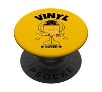 Vinyl Lover (Music Statement & Vinyl Record Graphic) PopSockets Adhesive PopGrip
