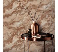 Marble Wallpaper Mocha Gold Metallic Vinyl Elle Decoration Mystic Spell 10447-13