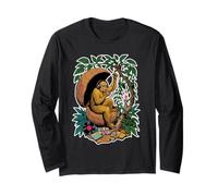 Vinyl Monkey DJ Jungle Music Session Records Creator Long Sleeve T-Shirt