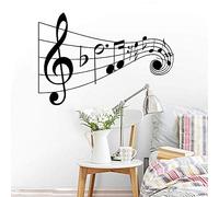 WYFCL Vinyl Music Note Wall Decal Lettering Word Quote Wall Sticker Design Musical Note Wall Mural Home Music Club Decoration 42X28Cm