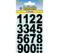 Vinyl Numbers Black Stickers 24mm