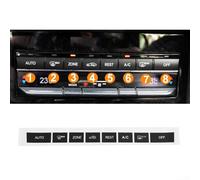 Vinyl Overlay Decal for AC Climate Control Buttons on For Mercedes W207 W212 E250 E350 2010-2016 Models (8 keys)