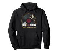 Vinyl Player Vinyl Collecting Song Music Lover Polyjamorous Pullover Hoodie