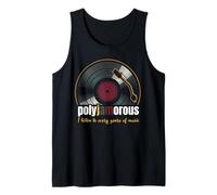 Vinyl Player Vinyl Collecting Song Music Lover Polyjamorous Tank Top