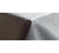 Vinyl Pvc Tablecloth Grey Linen 2 metres (200x137cm) 6 Seater Size Table, Wipe Clean, Textile Backed plastic table cloth (280)