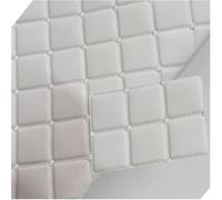 Vinyl Quilted Leather Fabric for Upholstery PVC Faux Leather Vinyl Foam Fabric Sheet Foam Sponge Backing for DIY Crafts Sewing Car Cushion, Decorate(White,1.6x1m)