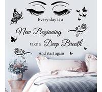 Vinyl Quotes Stickers - Every Day is A New Beginning Inspirational Wall Art Sticker Positive Quotes Wall Decals for Living Room, Bedroom, Classroom, Office, Studio, School, Teen Dorm Room