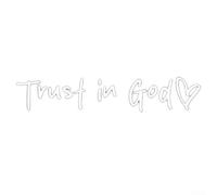Vinyl Rearview Mirror Stickers for Cars Motorcycles Trust in God Believe in God Waterproof Material Vehicle Decals with Inspirational Spiritual Message (White)