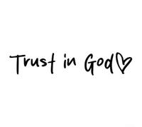 Vinyl Rearview Mirror Stickers for Cars Motorcycles Trust in God Believe in God Waterproof Material Vehicle Decals with Inspirational Spiritual Message (Black)
