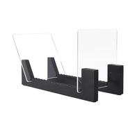 Vinyl Record and CD Storage Box - Holds 50 Albums or CDs - Solid Wood Base with Acrylic Design