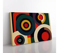 Vinyl Record Art Abstract Canvas Wall Art Print Ready to Hang, Framed Picture for Living Room Bedroom Home Office Décor, 50x35 cm (20x14 Inch)