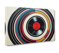 Vinyl Record Art Vol.3 Canvas Print | Gallery Wrapped 30mm Frame Wall Art | 30x20 inches | Ready to Hang | Abstract Picture | Living Room Bedroom Lounge Office