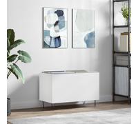 vidaXL Vinyl Record Storage Sideboard – White Engineered Wood 74.5x38x48 cm