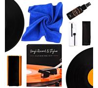 Vinyl Record Cleaning Kit | Complete Vinyl Record Cleaner System with Stylus Cleaning Brush for Turntable Needle