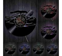 Vinyl Record Clock Swimming Sport Wall Clock Gift Idea Swimmer Swim Open Water Pool Wall Art Pool Diver Swimmer Swim Coach Gif With LED