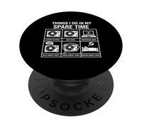 Vinyl Record Collector Audiophile Music Lover Retro Graphic PopSockets Adhesive PopGrip