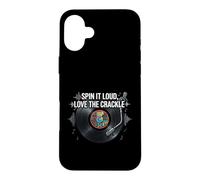 Vinyl Record Collector Spin It Loud Love The Crackle Case for iPhone 16 Plus