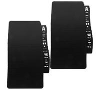 Vinyl Record Dividers Plastic Alphabetical Tab 2 Set A-z Black | Heavy-duty Design with Matte Sl inish, for Vinyl Collectors and Librarians, Fits Books and File Folders