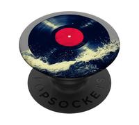 VINYL Record DJ Music Abstract design PopSockets Swappable PopGrip